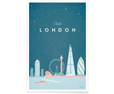 Juniqe® Affiche 20x30cm Londres - Design „London“ (Format : Portrait) - Poster, Tirages dart & Tableaux par des Artistes indépendants créé par Henry Rivers