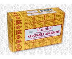 Goloka Nagchampa Agarbathi - 12 boîtes Parfum Nag Champa Bâtonnets dencens indiens