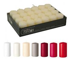 Klocke Kerzen Bougies Classiques et Simples (Bougie en Mouton) – Bougies de lavent/Bougies de Couronne/Bougies de Noël, Cire, Blanc cassé, Mini: Höhe 6cm / Ø 4cm - 24 Stück