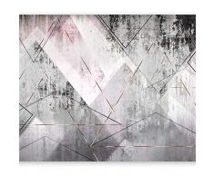 murando Papier peint intissé Beton 350x256 cm Décoration Murale XXL Poster Tableaux Muraux Tapisserie Photo Trompe l'oeil Ornament Abstrait géométrique gris a-A-0350-a-a