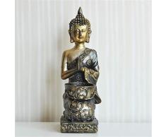 HUIYUE Créatif Décoration Sculptures de Statues,Résine Sculptures, Bouddha Zen Bougeoir Art déco Sculpture-K 10x7x24cm(4x3x9inch)