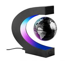 Surplex Créatif Globe Terrestre Lumineux Flottant Magnétique Levitation Globe Lamp avec Lumières LED et Base en Forme C pour Démonstration de lenseignement Décorations Maison et Bureau Cadeau