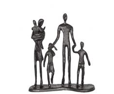 Aoneky Statuette de Famille - Sculpture en Fer - Décoration de la Maison pour Anniversaire de Mariage(Famille de 5)