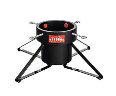 Harbour Housewares Pied pour Sapin de Noël Traditionnel, Armature métallique/Support en Plastique Solide - Noir