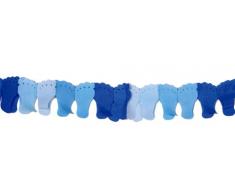 6m papier pied guirlande, bleu, naissance, garçon
