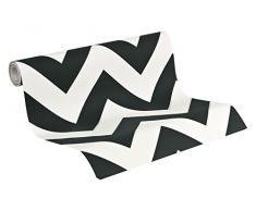 Michalsky Living 939431 Metropolis Papier peint intissé, motif graphique moderne, noir/blanc, 10,05 x 0,53 m