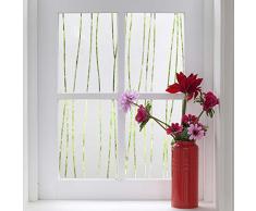 Finnez Window Film Protection de la Vie privée Fenêtre Autocollants Givré Décoration Réduire La Chaleur sans Colle pour Bureau À Domicile Salon Cuisine (Motif À Rayures Irrégulières) (44.5 x 200 cm)