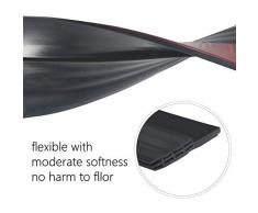 100 cm Autocollant en caoutchouc de silicone Joint de porte résistant aux intempéries Dos de porte Autocollant pour fenêtre de porte Gap, noir