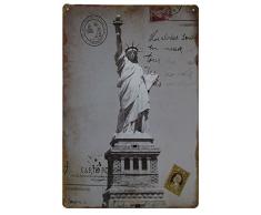 MARQUISE & LOREAN Plaques Metallique Vintage | Affiche et Poster Décoratives Murales New York | Signe Decoration
