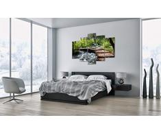 Impression sur toile - 5 Parties - largeur : 150cm, hauteur : 100cm - Image sur toile - Photo N° 0356 - plusieurs éléments - prete a suspendre - encadrée - Tableaux pour la mur - motif moderne - Décoration - pret a accrocher - tableau: EA150x100-0356