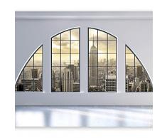 murando Papier peint intissé 350x256 cm Décoration Murale XXL Poster Tableaux Muraux Tapisserie Photo Trompe loeil Fenetre Ville c-C-0002-a-a