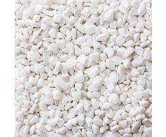 LIHAO Gravier pour Jardin, Pierres Décoratives Cailloux pour Jardinière Plantations - Blanc, 460g