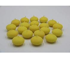 HMH 20 Bougies flottantes Jaune 45 mm