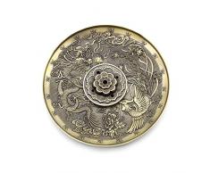 YGSAT Porte-Encens de Lotus Porte Encens Baton Vintage Avec Récupérateur de Cendres Support Encens Baton pour Décoration Pour Maison Salle Bureau Club Yoga