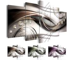 Impression sur toile 200x100 cm - 3 couleurs ? Choisir - 5 Parties - Image sur toile - Images - Photo - Tableau - abstraction Diamant a-A-0174-b-n 200x100 cm B&D XXL