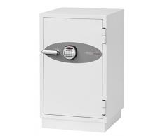 PHOENIX SAFE Coffre-fort ignifugé 2h acier 84 litres serrure à code fire fighter L52,2 x H90 x P52,2 cm blanc