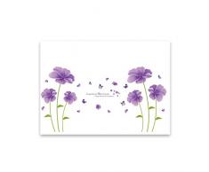 Créatif Imperméable Autocollant Sticker mural fleur fantaisie violette Autocollants Décoration De La Maison