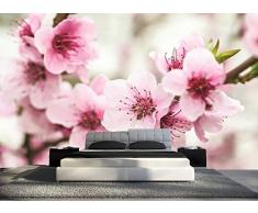 Papier Peint 3d Trompe L'oeil fleur rose chambre 415cmX254cm