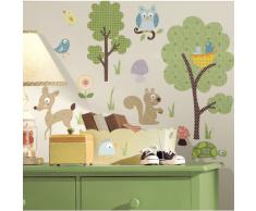 RoomMates Stickers muraux repositionnables Enfant Animaux de la forÃªt