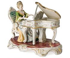 Statuette de Femme au Piano - Style Antique - Porcelaine