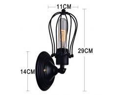 2 pièces -Applique Murale Industrielle E27 Abat-jour Cage Lampe Suspension Plafonnier Vintage Luminaire Bougeoir Décoration Rétro Applique Intérieure pour Salon Cuisine Couloir Chambre Café Bar