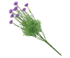 Ukallaite Fleurs artificielles pour bouquets de bricolage et décoration dintérieur 9 têtes de chrysanthèmes artificielles pour mariage, banquet, fête, décoration dintérieur – Blanc, violet, oversize