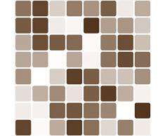Autocollants de transfert pour carrelage mosaïque Marron 149 mm (Lot de 8)-Pour salle de bain/cuisine