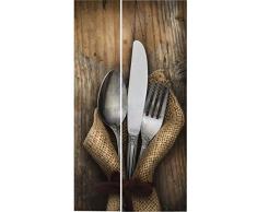 Sticker Frigo Americain Cuisine 100x180cm SAFRA0200 Couverts