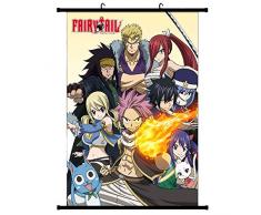 Alcompluser Anime Fairy Tail Roller/Kakemono Wallscroll Poster décoratif en tissu suspendu Décoration murale 30 x 45 cm