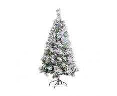 FEERIC CHRISTMAS - Sapin de Noël Artificiel Vert Floqué Neige et Pommes de pin H 150 cm Collection Minnesota