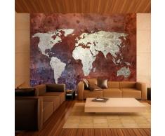 Papier peint intissé 200x154 cm - Top vente - Papier peint - Tableaux - muraux - déco - XXL - 200x154 cm - carte du monde - 10040910-10