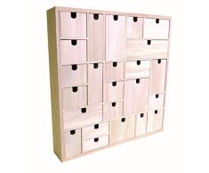 Artemio 14002001 Calendrier de lAvent en Bois à décorer Géométrique, 40 x 6,5 x 40 cm