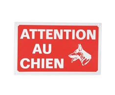 Ami Confort 6ANI643 Plaque attention chien 33 x 20cm, Rouge