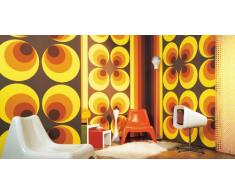 A.S. Création 701312 Papier Peint Intissé Retro Design Années 70 Marron Jaune Orange (Import Allemagne)