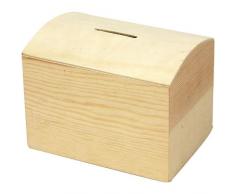Tirelire en bois de pin non traité
