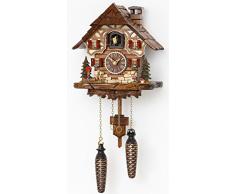 Pendule à coucou à quartz Maison de Forêt Noire avec musique, piles incluses TU 4202 QM
