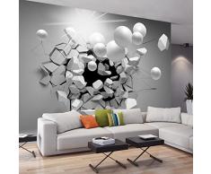 Papier peint intissé 300x210 cm - 3 couleurs au choix - Top vente - Papier peint - Tableaux muraux déco XXL - Abstraction Sphere 3D a-C-0002-a-d