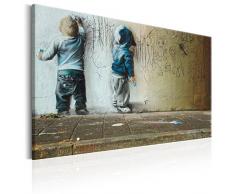 murando Impression sur Toile intissee 60x40 cm Tableau Tableaux Decoration Murale Photo Image Artistique Photographie Graphique 1 Piece Enfant Mural Banksy i-B-0024-b-d
