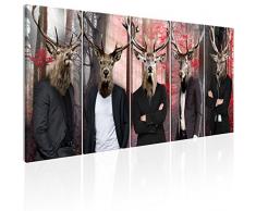 murando - Impression sur Toile Cerf 200x80 cm - 5 Pieces - Image sur Toile – Images – Photo – Tableau - Motif Moderne - Décoration - tendu sur Chassis- Abstrait Animal g-C-0063-b-m