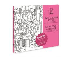 OMY Poster géant à colorier ville de New york format encadrable (70 x 100 cm)