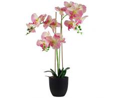 Leaf Feuille 70 cm Grande orchidée Artificielle Rose pâle, matériaux mélangés