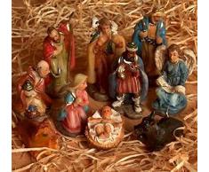 timtina® Ensemble de 10 Figurines de crèche en résine
