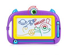 Peradix Ardoise Magiques de Couleur de Voyage pour Ardoise Magique Enfant 3 ans ,Tableau magique avec Un Stylo de Rechange et de Beaux Autocollants Educatif