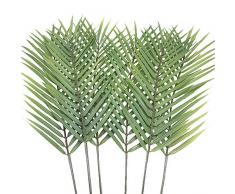Aisamco Lot de 6 feuilles de palmier artificielles en forme de feuilles de palmier tropicales de feuilles de palmier artificielles de feuilles de monstera 73,1 cm