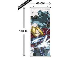CoolChange Grand Poster en Rouleau /Kakemono de Fullmetal Alchemist Fait de Tissu, 100x40cm, Motiv: Ed & Al Elric