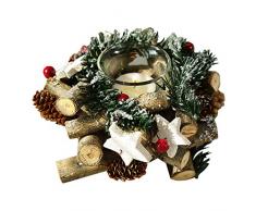 COOFIT Bougie de Noël Stand Retro Guirlande Décor Bougeoir De Noël Centre de Table