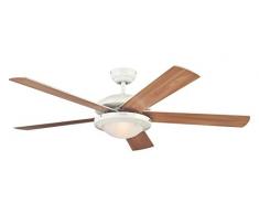 Westinghouse 7801740 Comet Ventilateur de plafond E14 Métal blanc