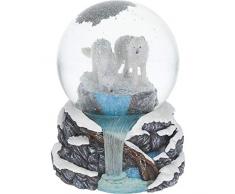 Nemesis Now Warriors of Winter Lisa Parker Boule à Neige en résine et Verre, Blanc, 14,5 cm, Taille Unique