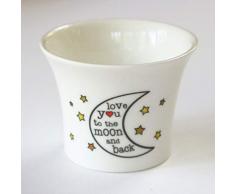 Redwood Collection Bougeoir en porcelaine anglaise Love you to the Moon and Back