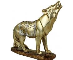 Figurines pour Jardin Sculpture Statuette Chien Statue Moderne Résine Chien Figurines Miniature Artisanat Creative Sculpture Oeuvre danimal pour Salon Table Accessoires De Noël Cadeau De Noël Burea